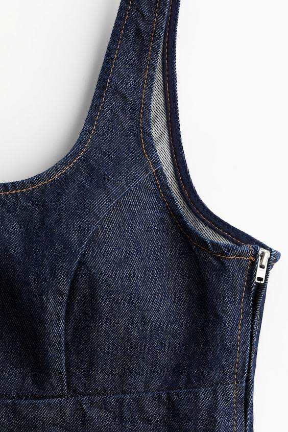 HM Trägerkleid Aus Denim