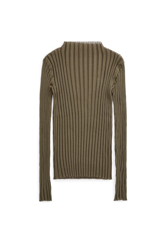 HM Transparentes Geripptes Oberteil