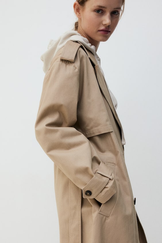 HM Trenchcoat Aus Twill