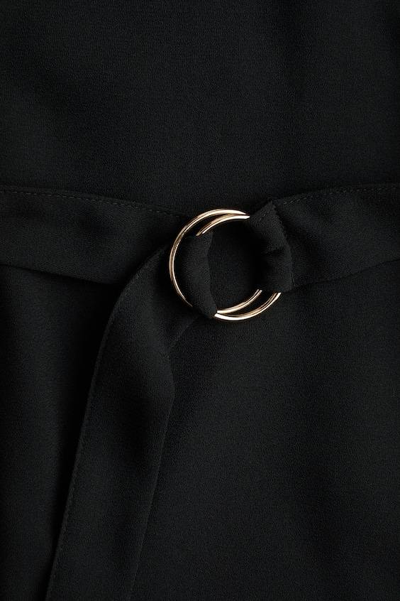 HM Twillkleid Mit Gürtel