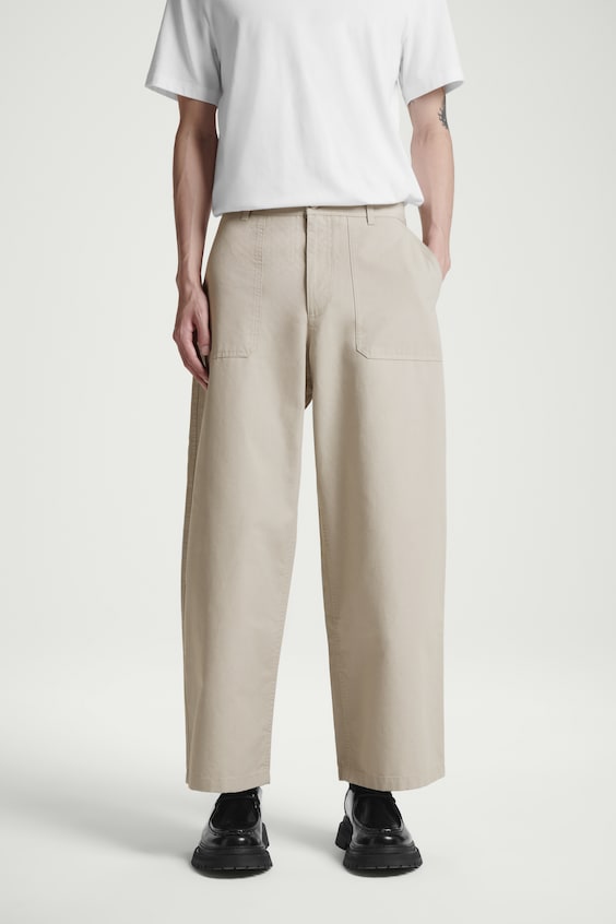 HM UTILITY-HOSE AUS BAUMWOLLE MIT WEITEM BEIN