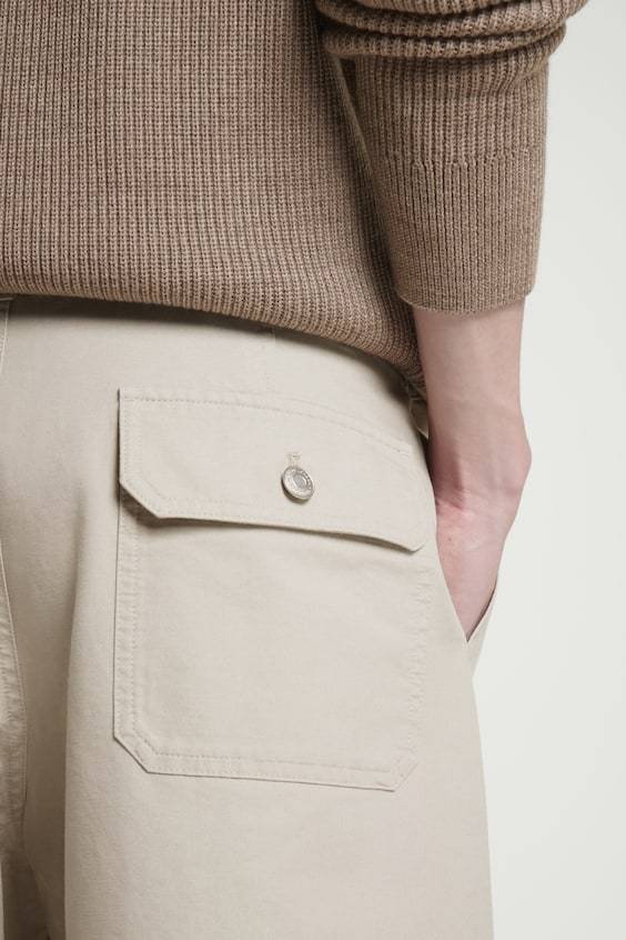 HM UTILITY-HOSE AUS BAUMWOLLE MIT WEITEM BEIN