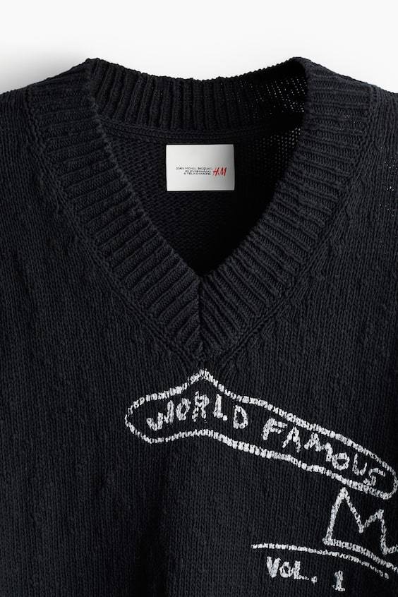 HM V-Pullover Aus Baumwolle In Loose Fit