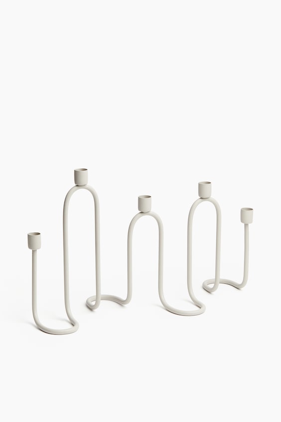 HM Wellenförmiger Kandelaber Aus Metall