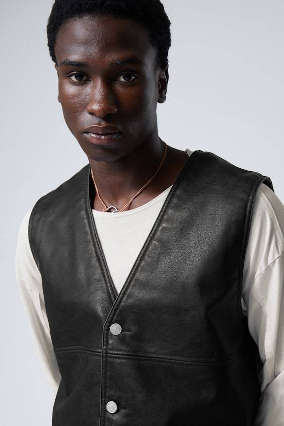 HM Weste aus Kunstleder