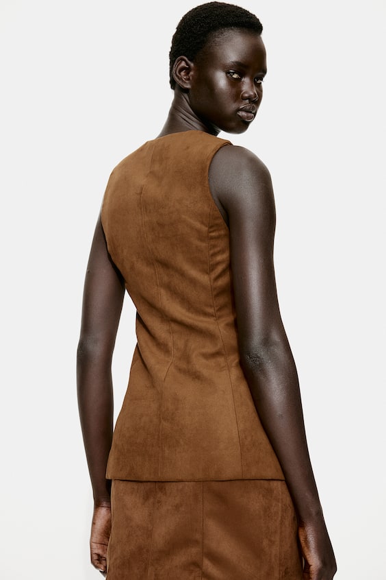 HM Weste Aus Leinenmix