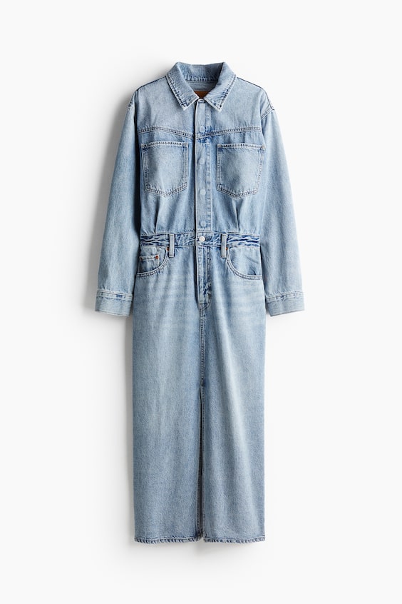 HM Western Denim Midi Dress