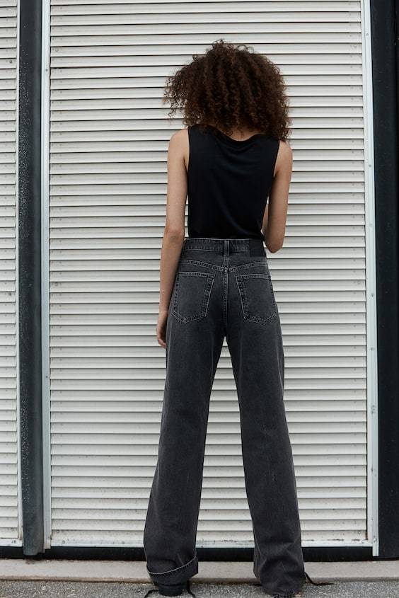 HM Wide High Jeans