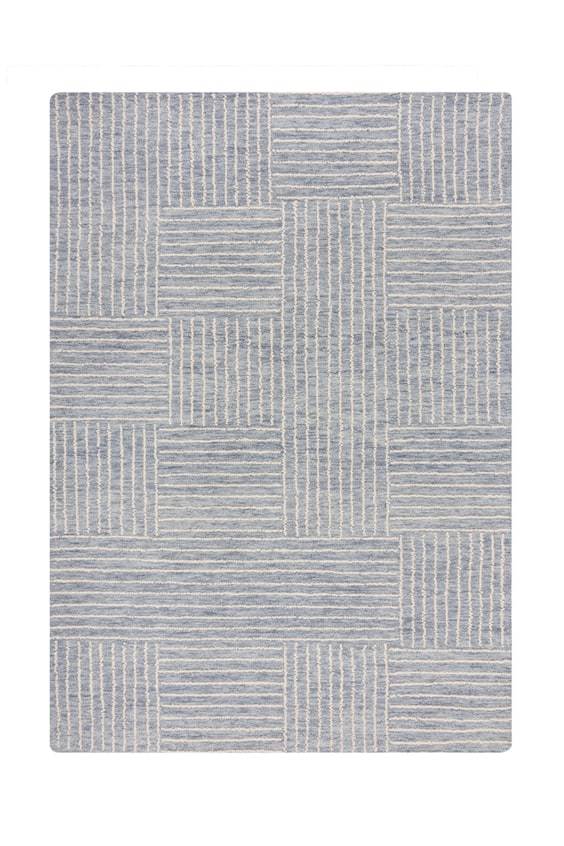 HM Wollteppich Mit Abstraktem Karo