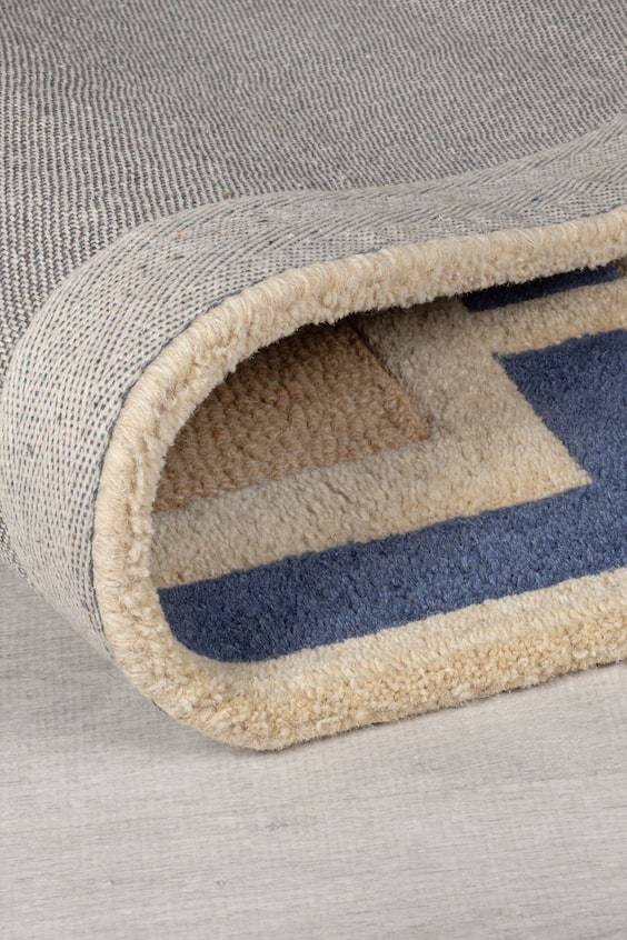 HM Wollteppich Retro Blocks Carved Wool Runner