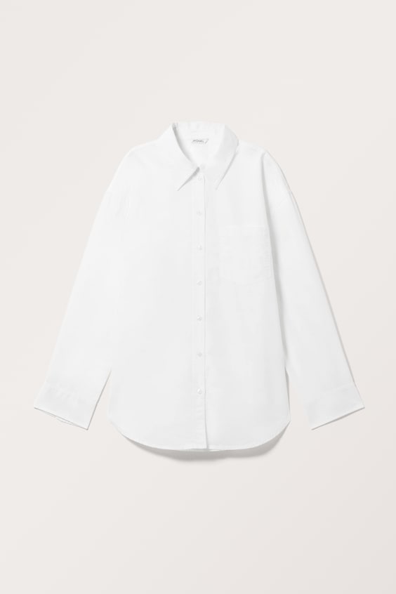 HM Langärmliges Popeline-Hemd In Oversized-Passform