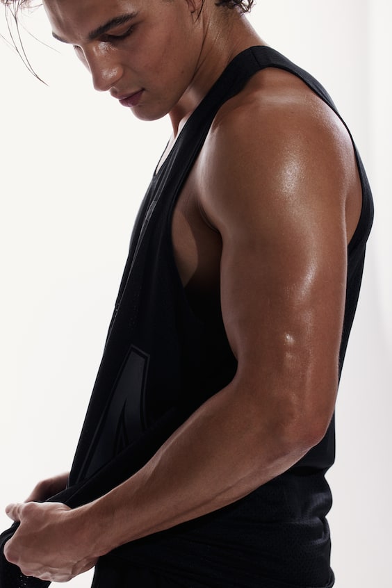 HM Oversized Fit Printed Sports Vest Top In DryMove™