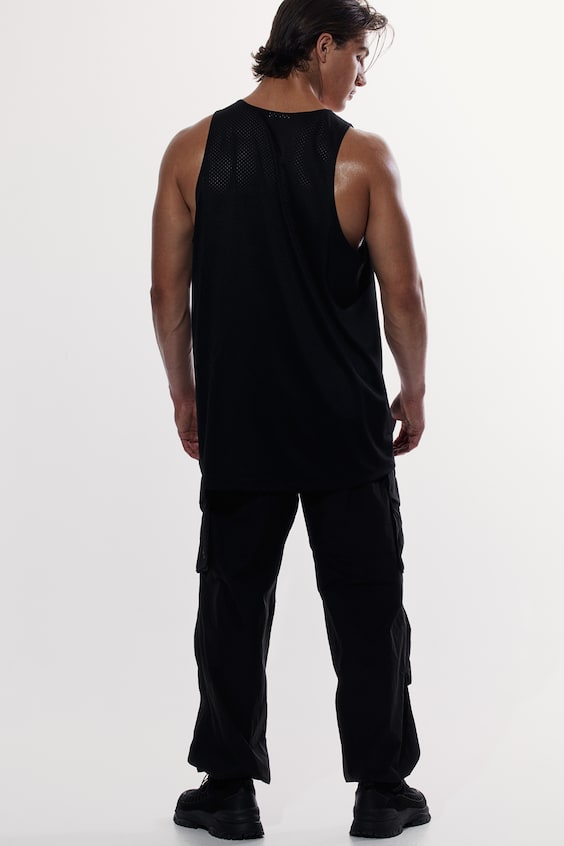HM Oversized Fit Printed Sports Vest Top In DryMove™