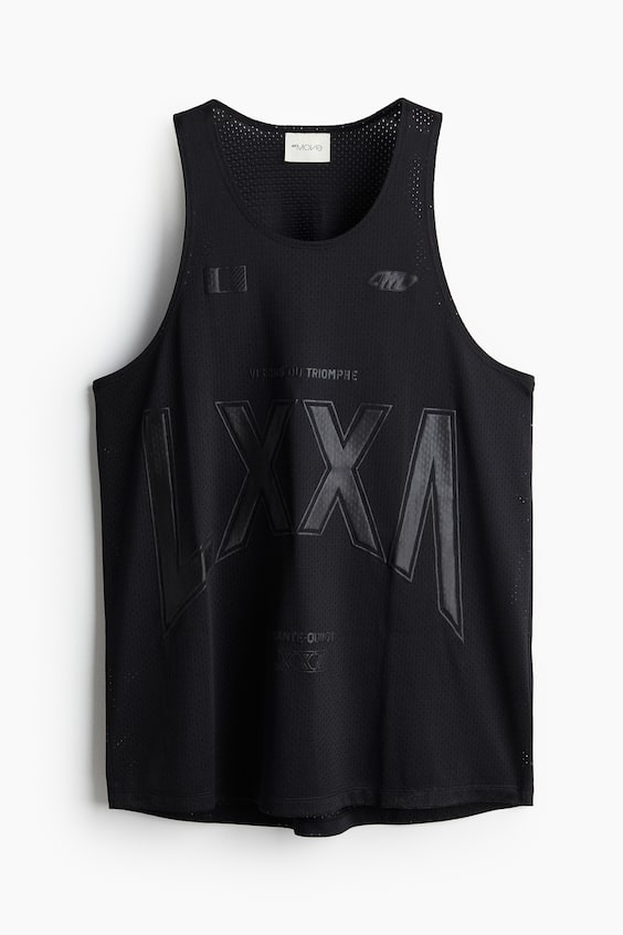 HM Oversized Fit Printed Sports Vest Top In DryMove™