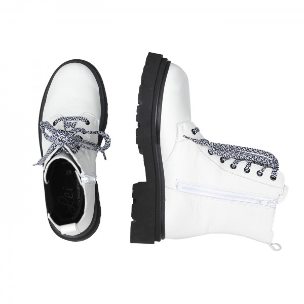 Lei By Tessamino Damenstiefel Frizzi Weiss/schwarz