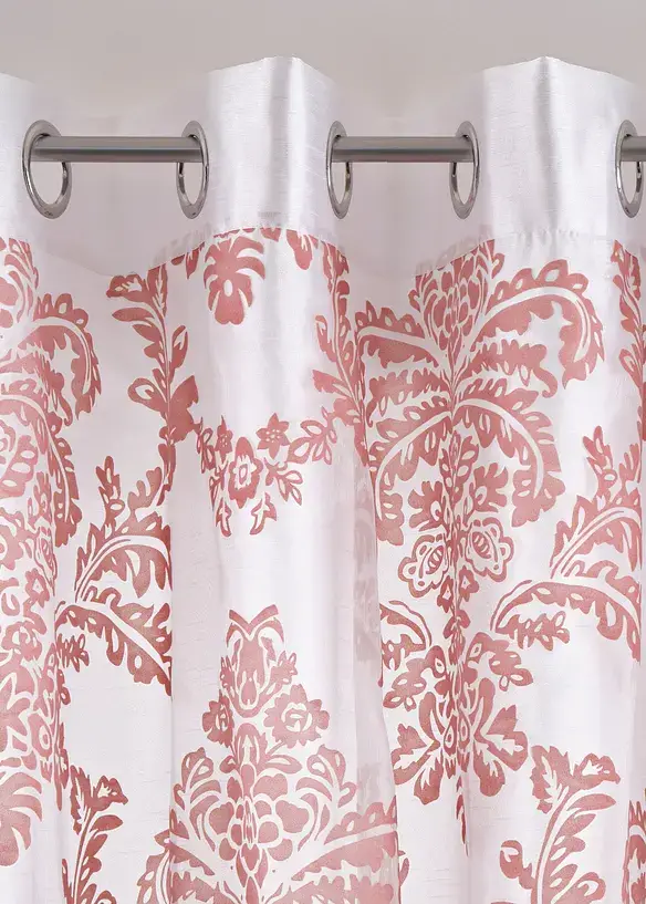 Bpc Living Bonprix Collection 2-lagiger Vorhang Mit Druck Inkl.Raffhalter (1er Pack)