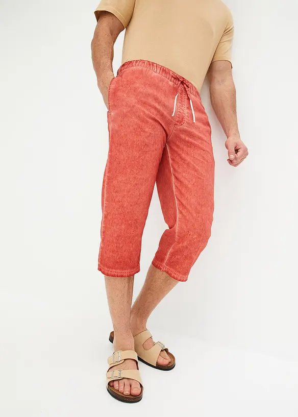 John Baner JEANSWEAR 3/4 Schlupfhose Mit Leinen, Regular Fit