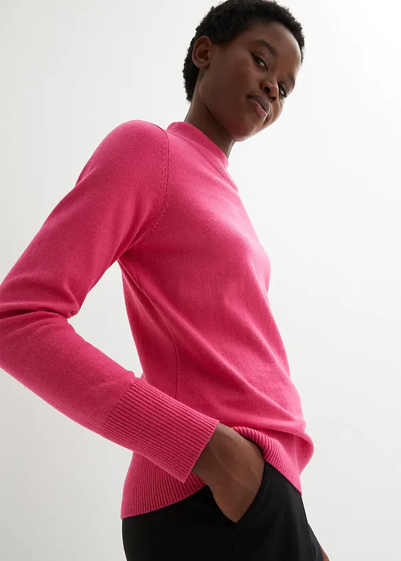 Bpc Bonprix Collection Basic Pullover Mit Stehkragen Mit Recycelter Baumwolle
