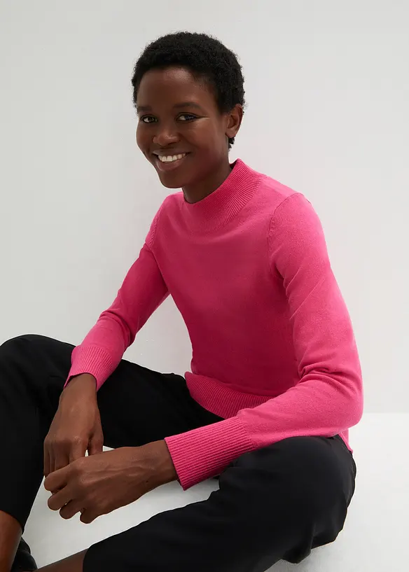 Bpc Bonprix Collection Basic Pullover Mit Stehkragen Mit Recycelter Baumwolle