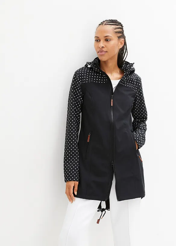 Bonprix Bedruckte Softshelljacke, Schlanker Schnitt, Wasserabweisend