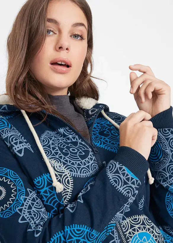 Bpc Bonprix Collection Bedruckter Baumwoll-Parka Mit Kapuze