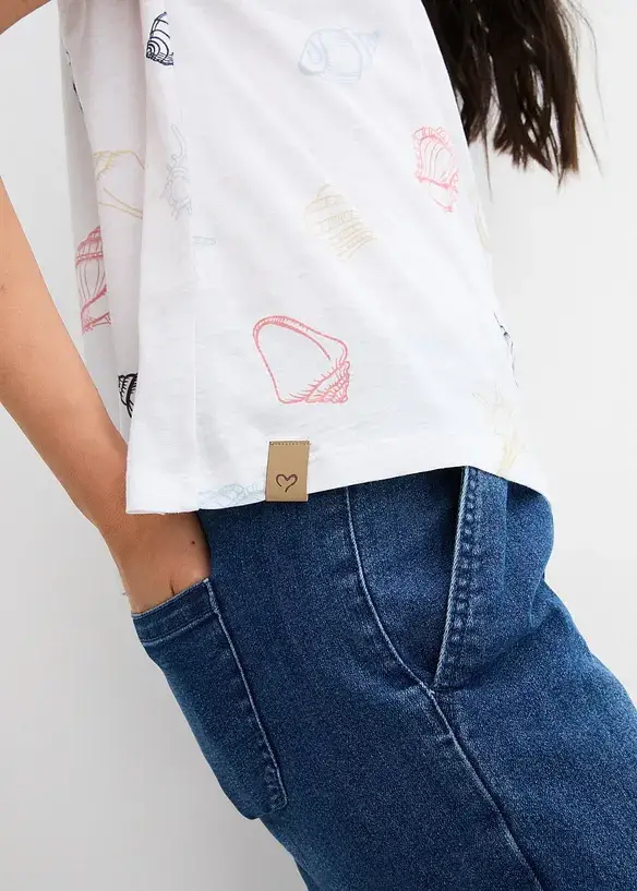 Bpc Bonprix Collection Bedrucktes Shirt Mit Rundhalsausschnitt Aus Bio-Baumwolle