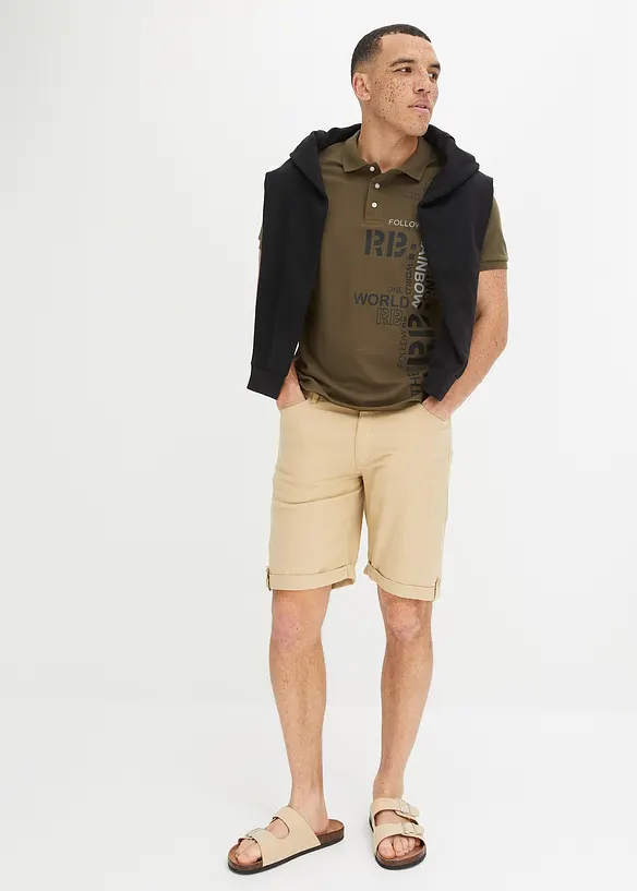 Bpc Bonprix Collection Bermuda Mit Leinenanteil Und Turn-Up, Regular Fit