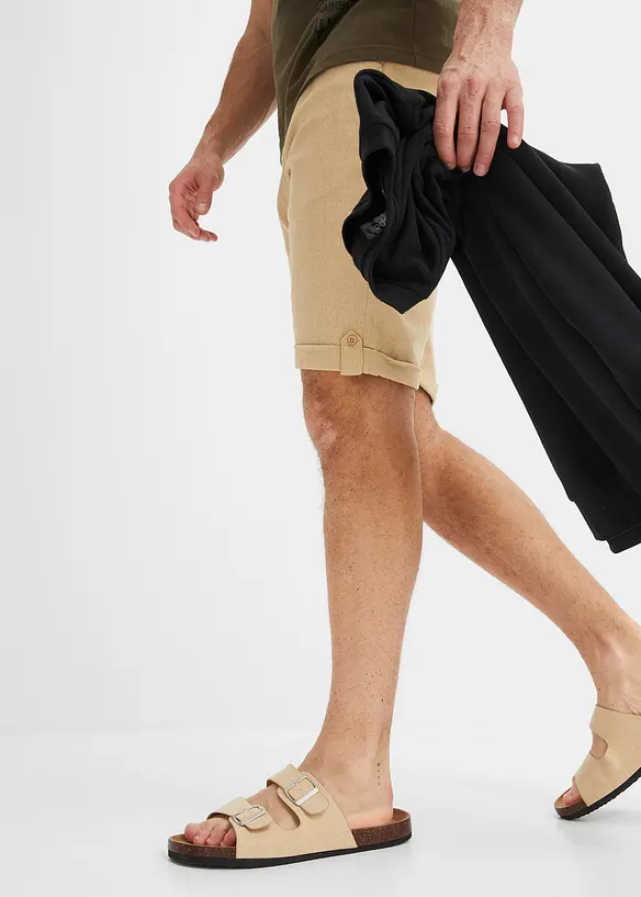 Bpc Bonprix Collection Bermuda Mit Leinenanteil Und Turn-Up, Regular Fit