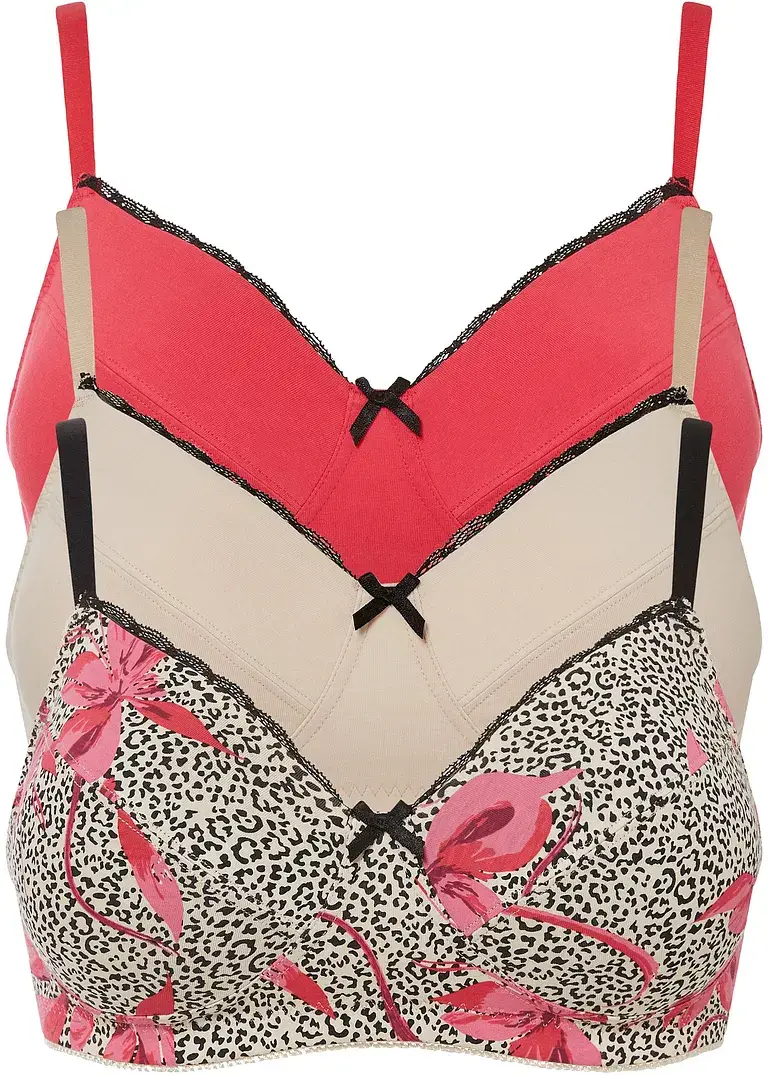 bpc bonprix collection BH ohne Bügel mit Bio-Baumwolle (3er Pack)