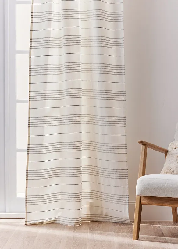 Bpc Living Bonprix Collection Bio Baumwoll Gardine Mit Streifen (1er Pack)
