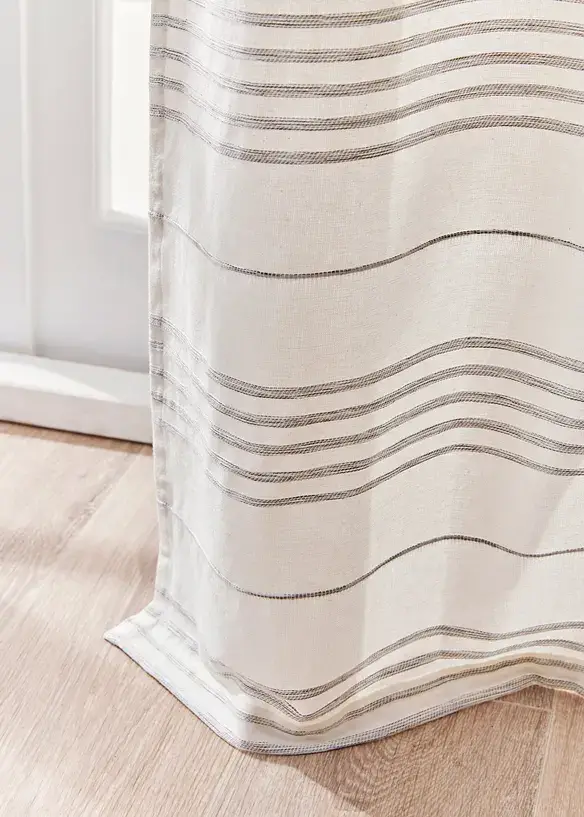 Bpc Living Bonprix Collection Bio Baumwoll Gardine Mit Streifen (1er Pack)