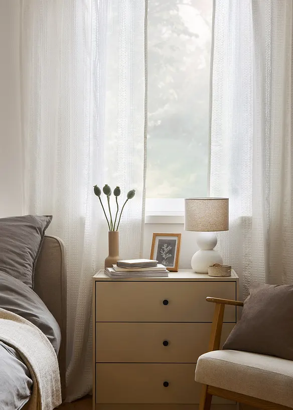 Bpc Living Bonprix Collection Bio Baumwoll Vorhang Mit Struktur (1er Pack)