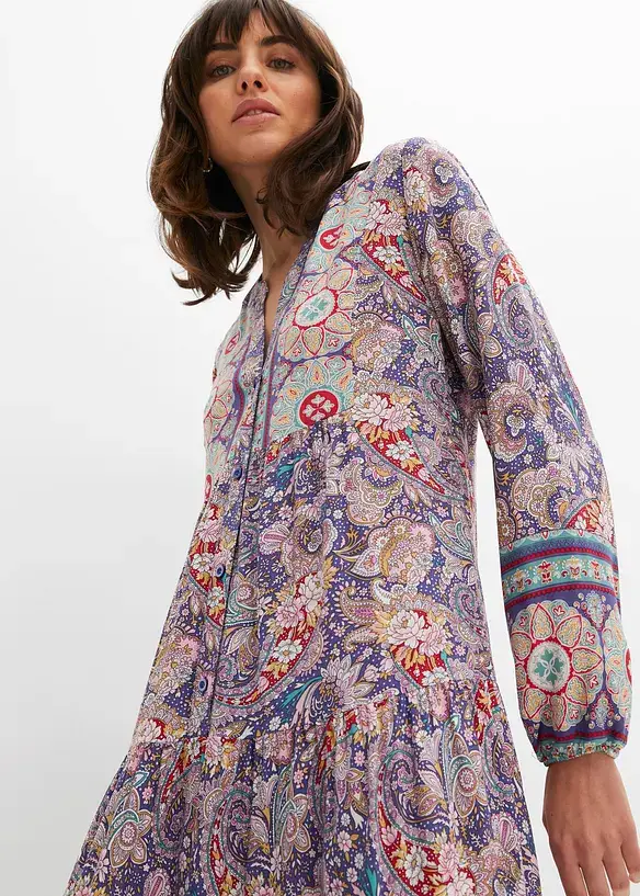 BODYFLIRT Bedrucktes Tunika-Kleid