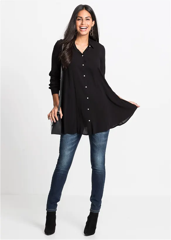BODYFLIRT Bluse Mit Perlenknopfleiste
