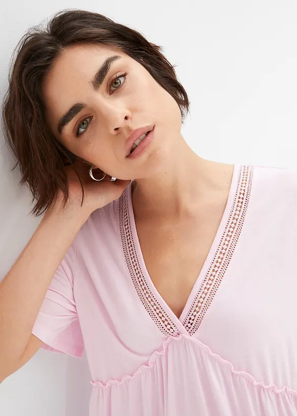 BODYFLIRT Boho-Shirt Mit Spitze