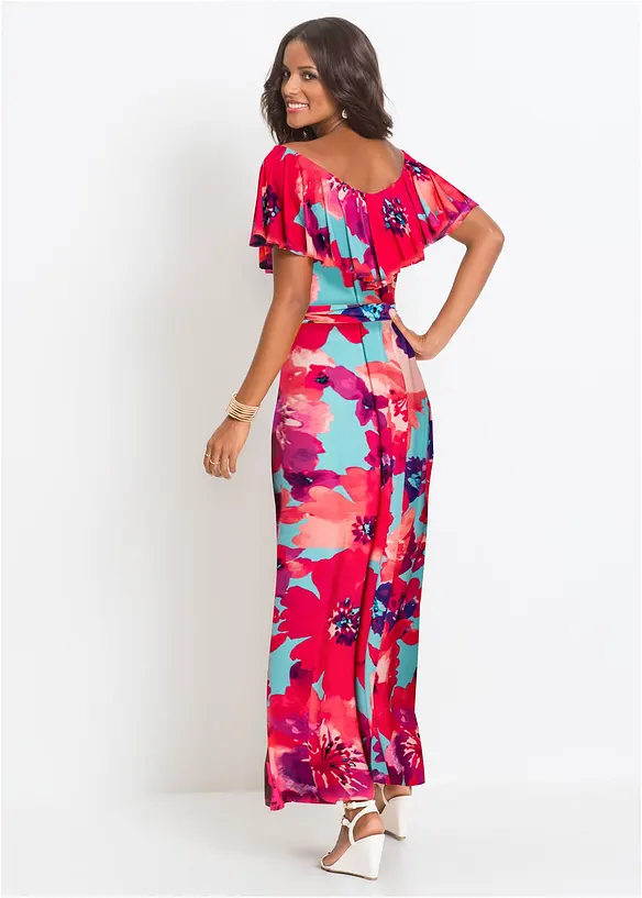 BODYFLIRT Boutique Maxikleid Mit Volant Und Gürtel