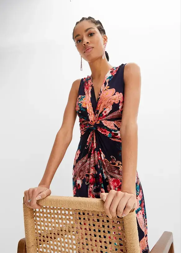 BODYFLIRT Boutique Maxikleid Mit Wickeldetail