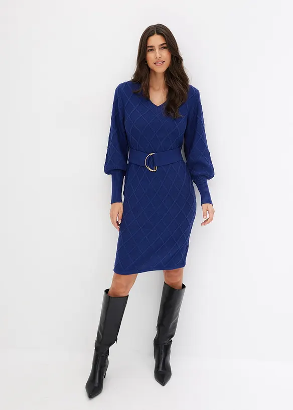 BODYFLIRT Boutique Strickkleid Mit Gürtel