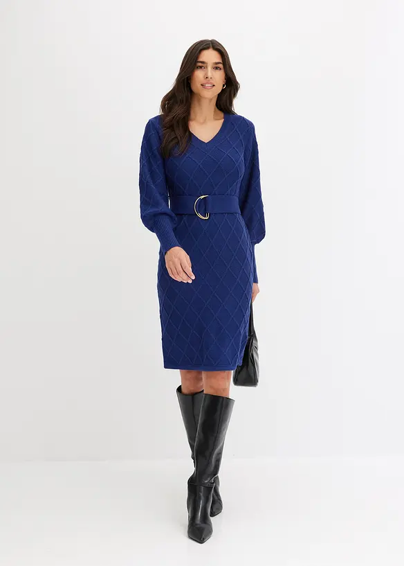 BODYFLIRT Boutique Strickkleid Mit Gürtel