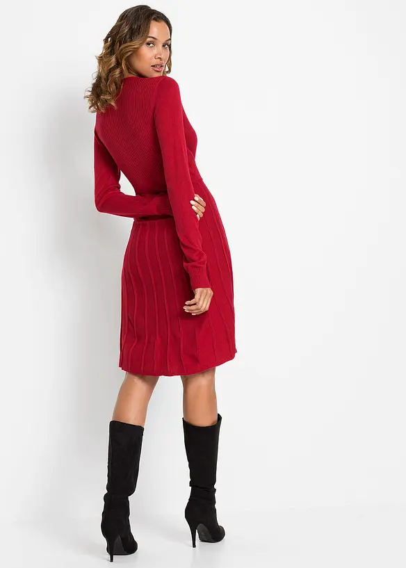 BODYFLIRT Boutique Strickkleid Mit Plissee