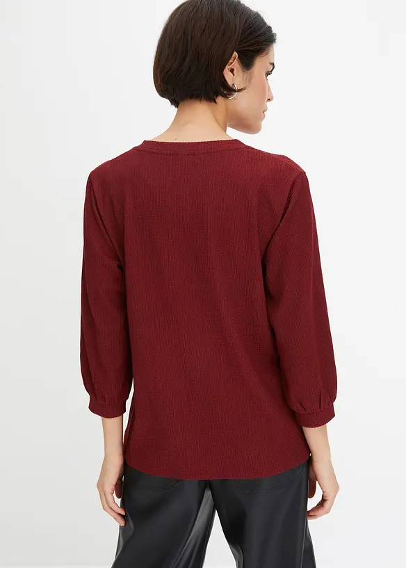 BODYFLIRT Crinkle-Shirt Mit Volant