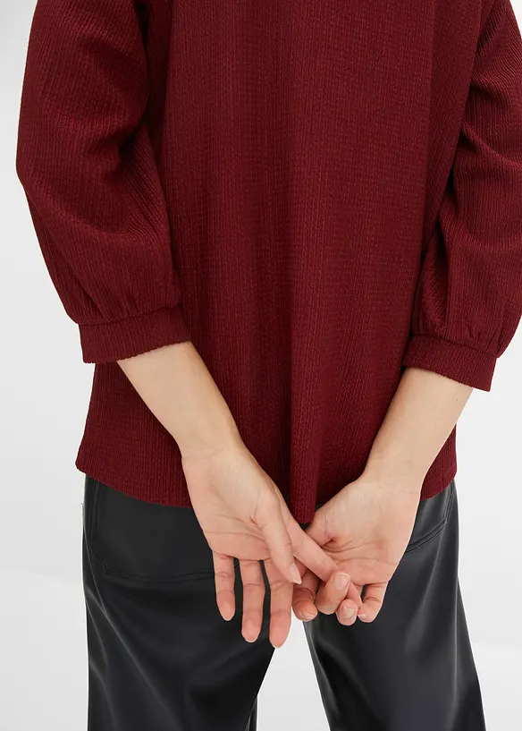 BODYFLIRT Crinkle-Shirt Mit Volant