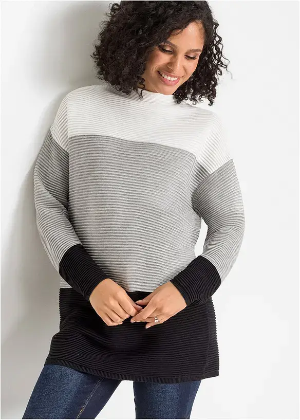 BODYFLIRT Gestreifter Long-Pullover
