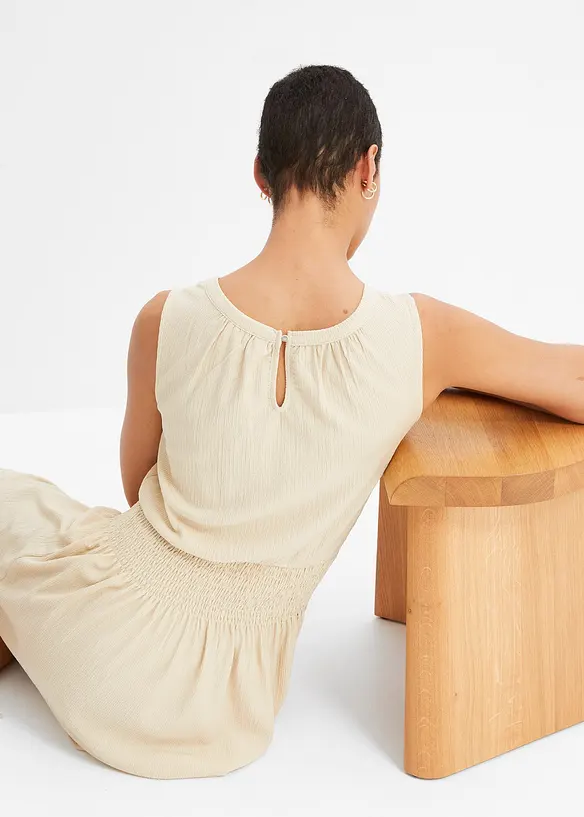 BODYFLIRT Jerseycrepe-Kleid Mit Smockeinsatz