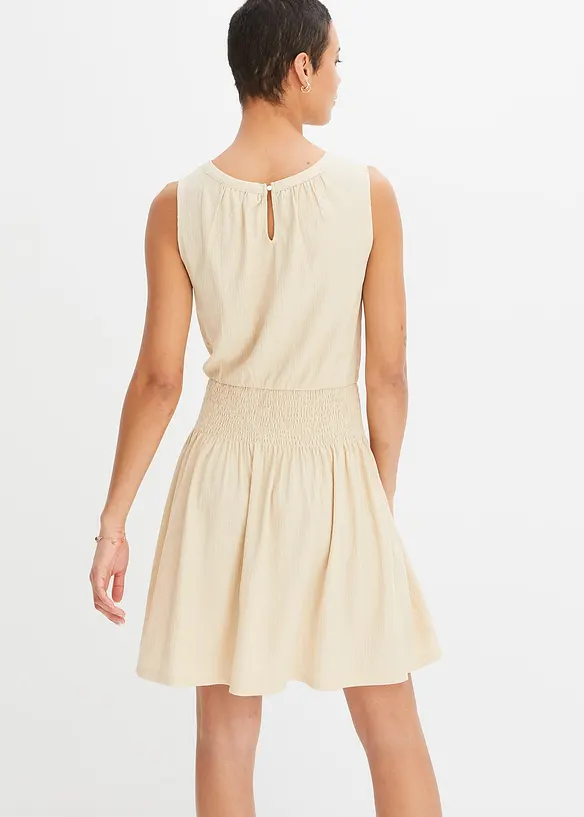 BODYFLIRT Jerseycrepe-Kleid Mit Smockeinsatz