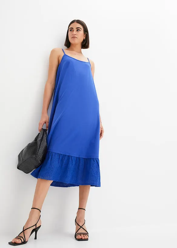 BODYFLIRT Jerseykleid Mit Lochstickerei