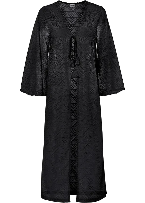 BODYFLIRT Longjacke in Crochet-Optik