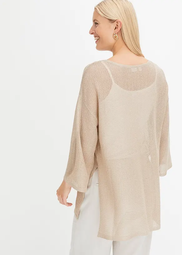 BODYFLIRT Oversize-Pullover Mit Ajourmuster