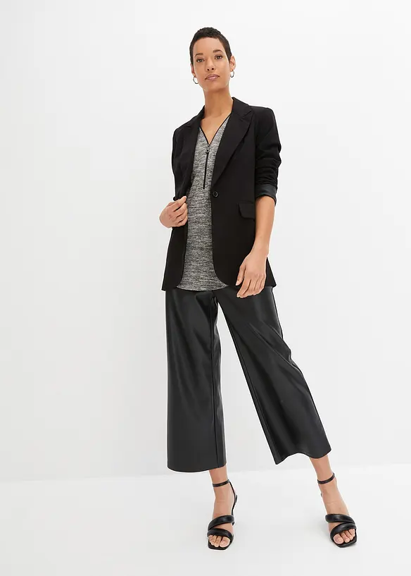 BODYFLIRT Oversize-Shirt Mit Reißverschluss