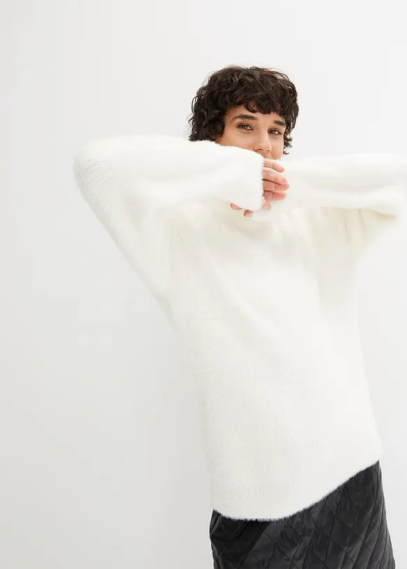 BODYFLIRT Pullover Mit Hairy-knit